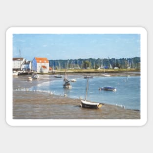 Low Tide At Woodbridge Sticker